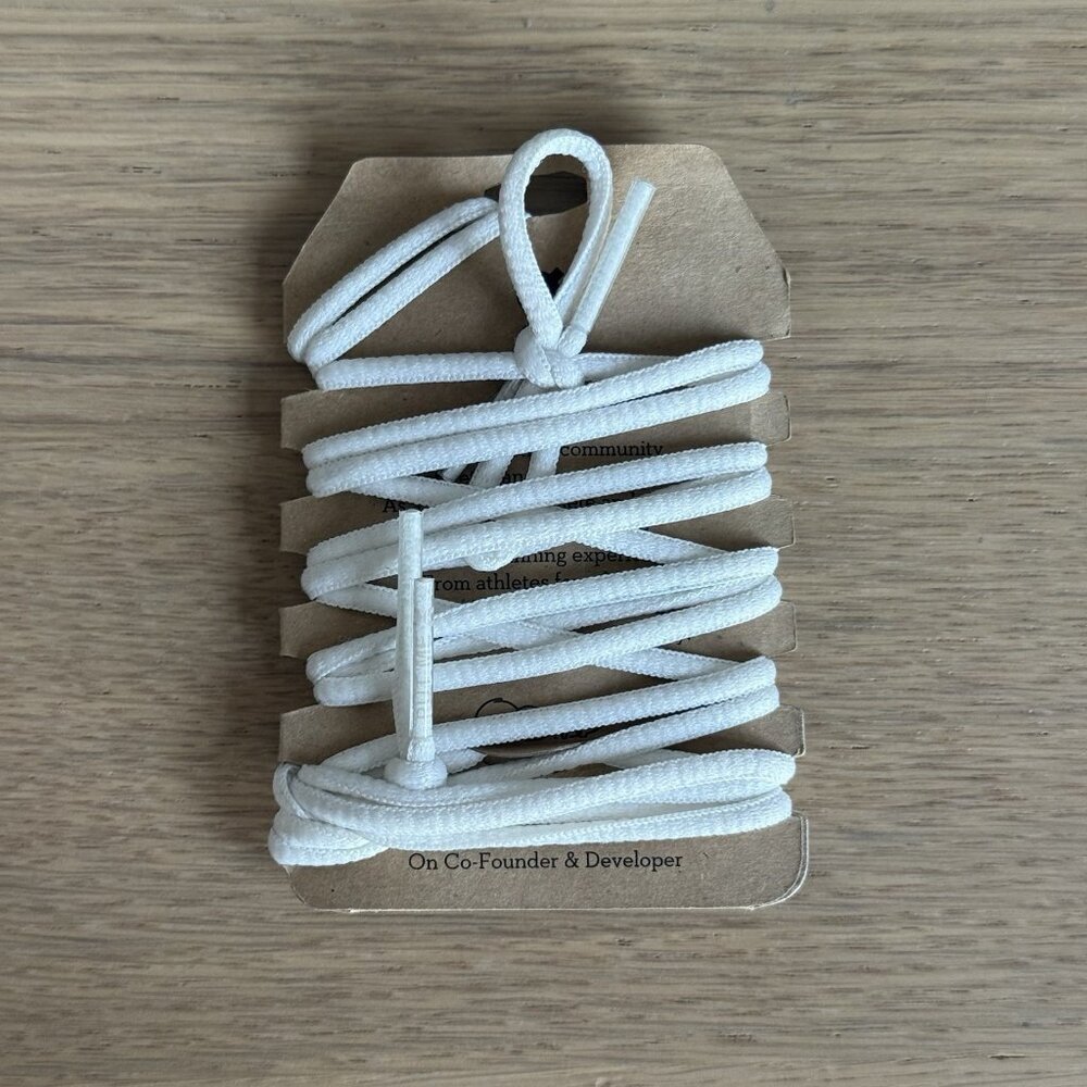 On Cloud Laces White Replacement Sneakers Laces Owner ID‎ CARD READ!! - Picture 2 of 5